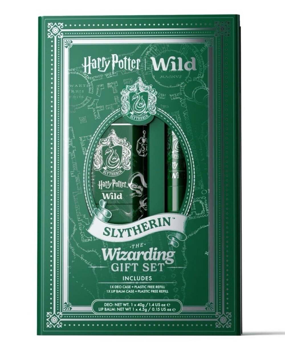 Wild Harry Potter Slytherin Wizarding Gift Set Deodorant and Lip Balm